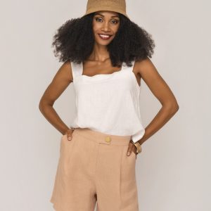 Top Lila Branco
